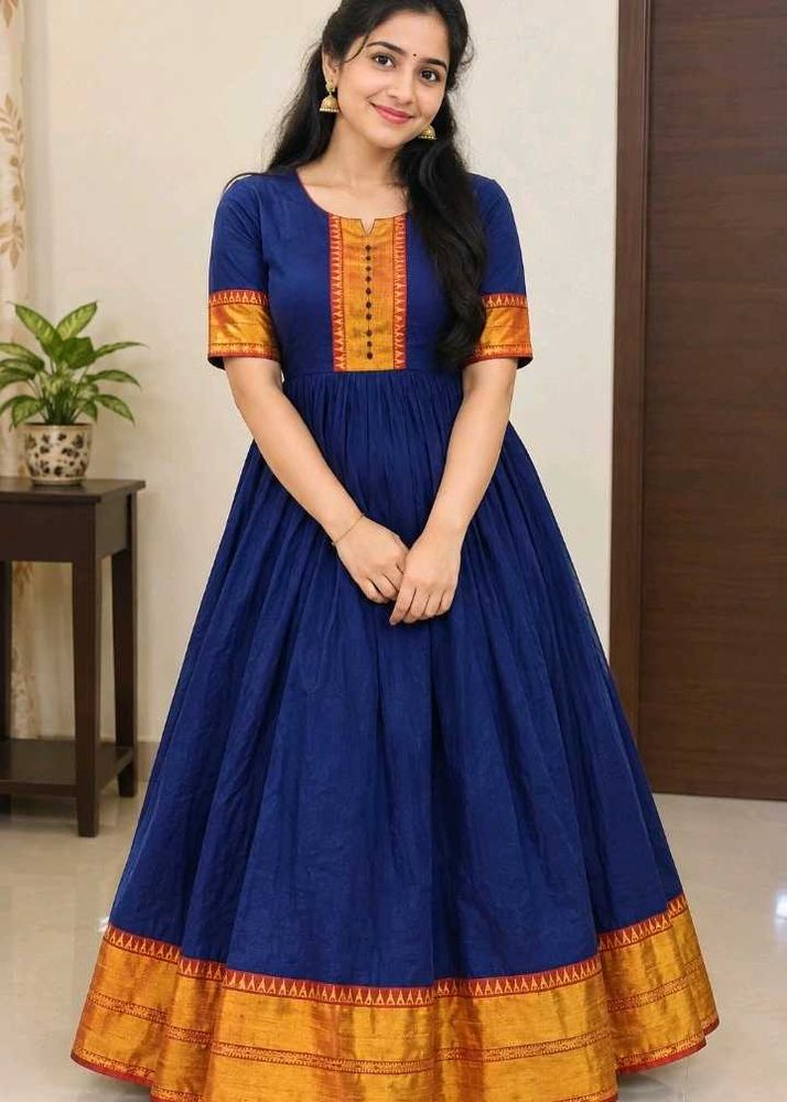 Elegant Blue Ethnic Gown
