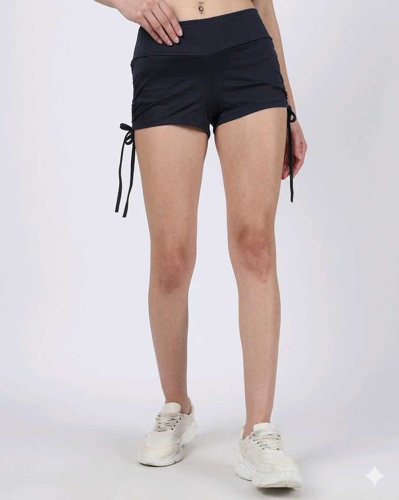 Black Drawstring Athletic Shorts