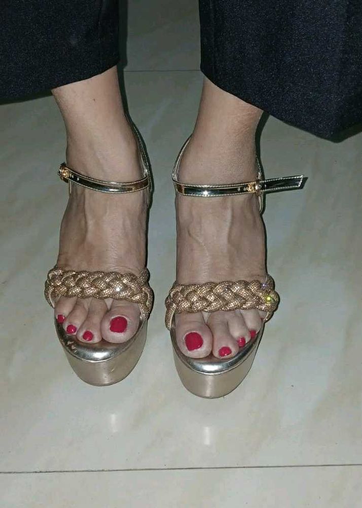 Gold Platform Heels