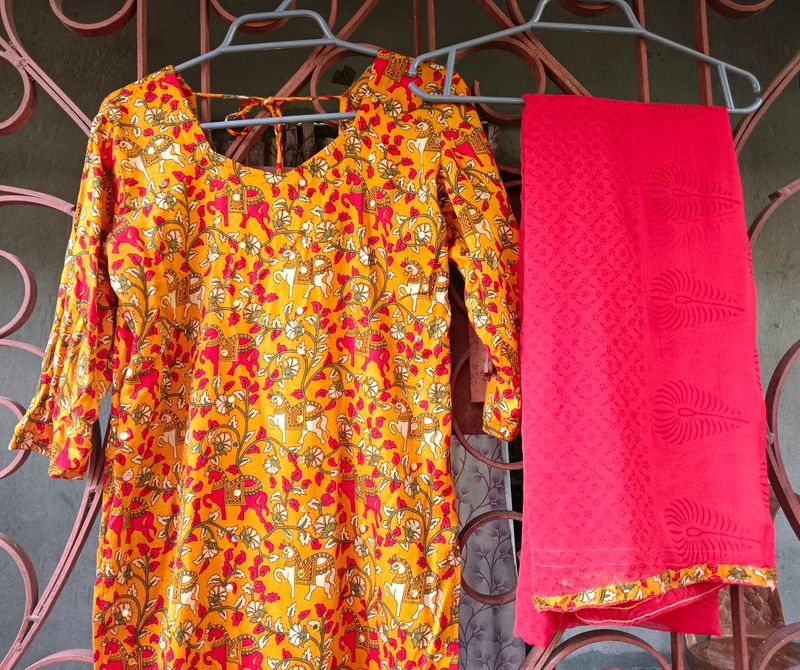 Very Soft Cotton Kurta And Dupatta