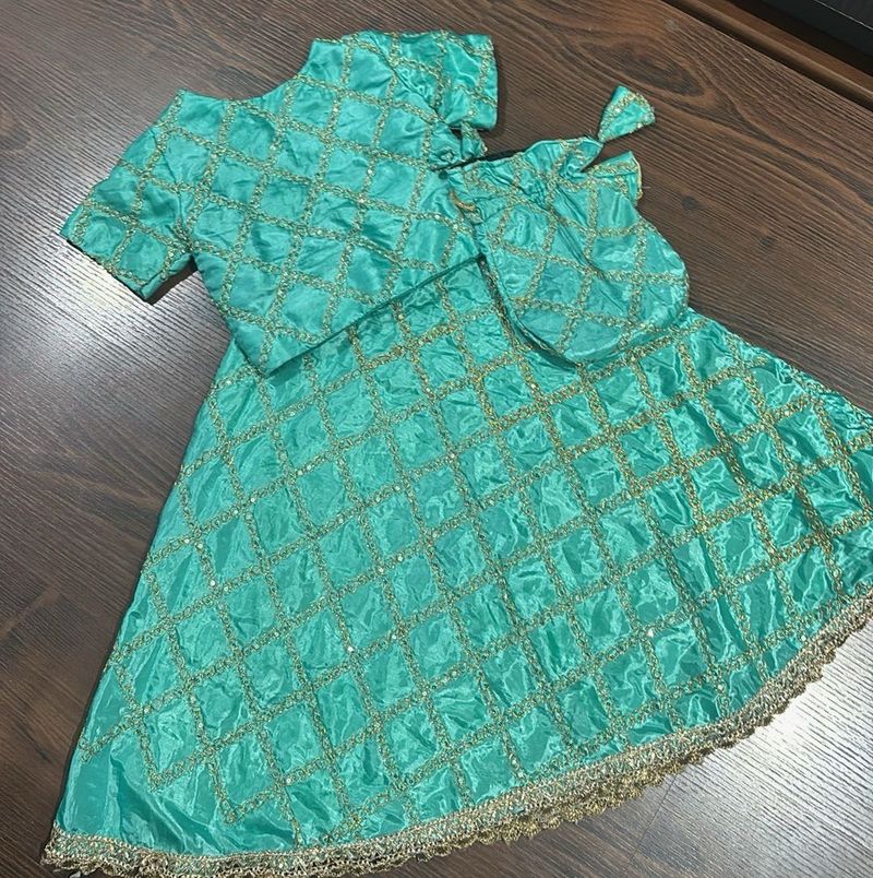 Beautiful Teal Lehenga Choli Set