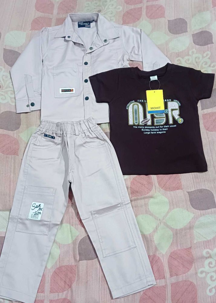 Kids Clothing Set - Shirt, T-Shirt &amp; Pants