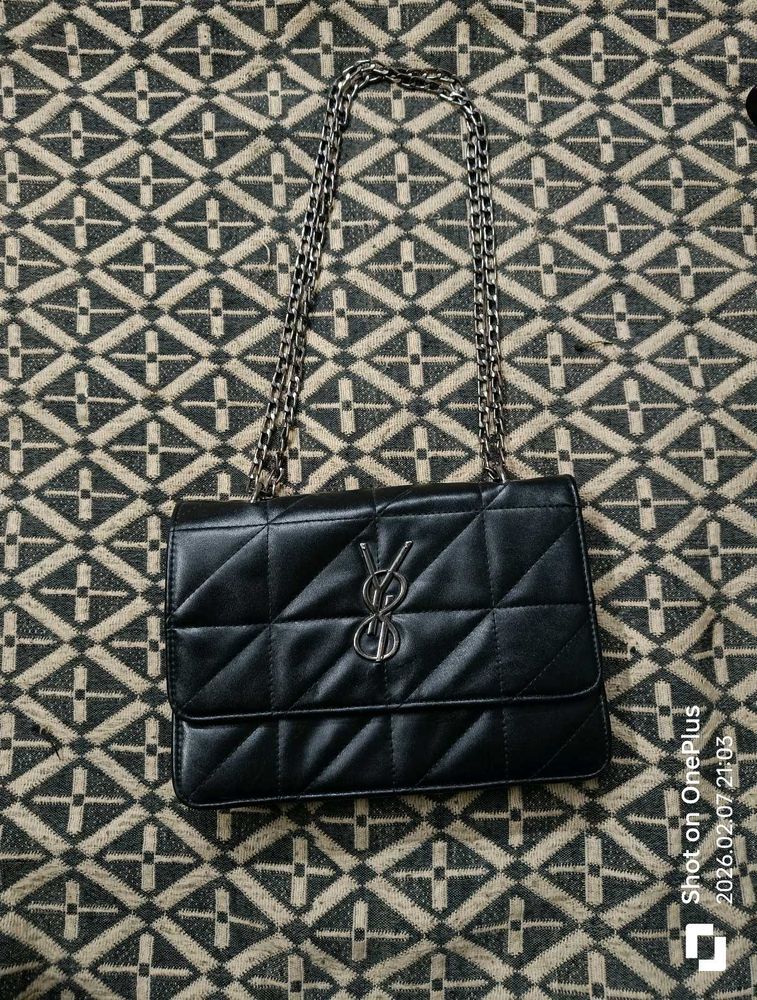 YSL Saint Laurent black Shoulder imported bag