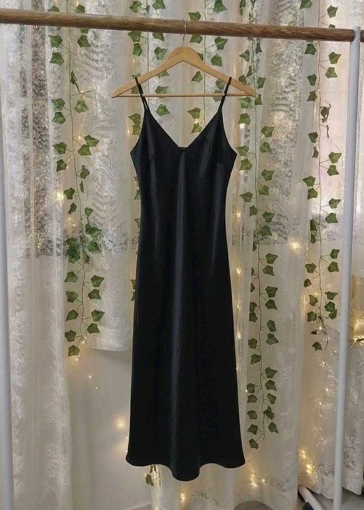 Elegant Black Slip Dress