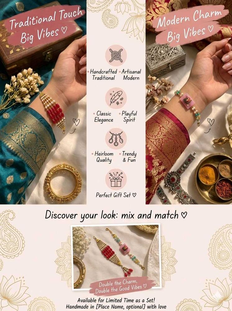 Boho Beaded Bracelet Set - Traditional &amp; Modern