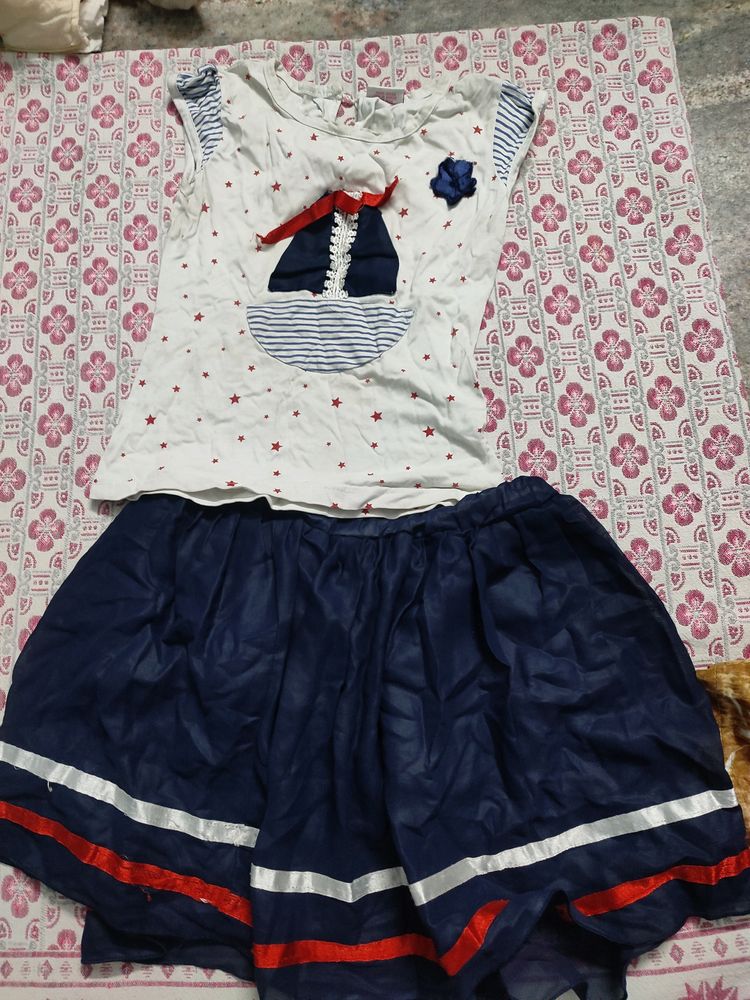 Girls Top And Skirt