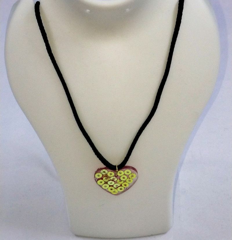 Pendent heart Resin/Rhinestone/unique/latest