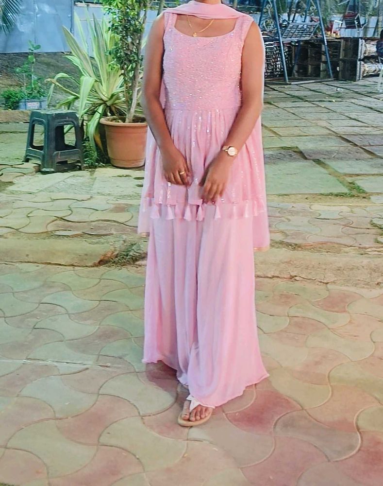 Pink Embroidered Kurta Set