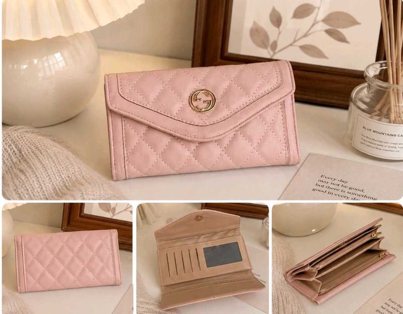 Quilted Pale Pink Wallet