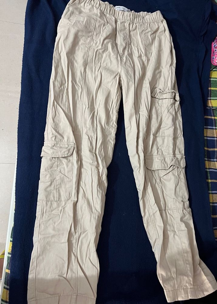 Beige Cargo Pants