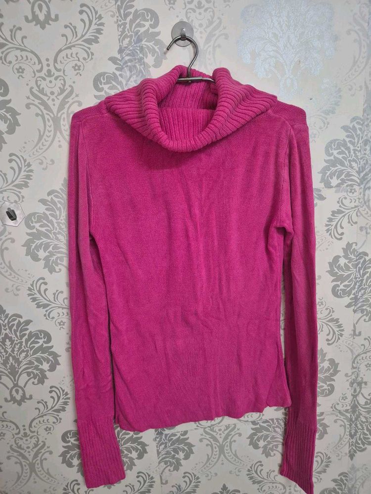 Pink Turtleneck Sweater
