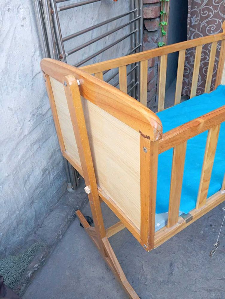 Wooden Baby Cradle