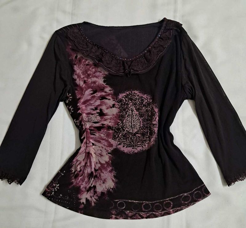 Y2k Vintage 2000s Hollywood Style Printed Top