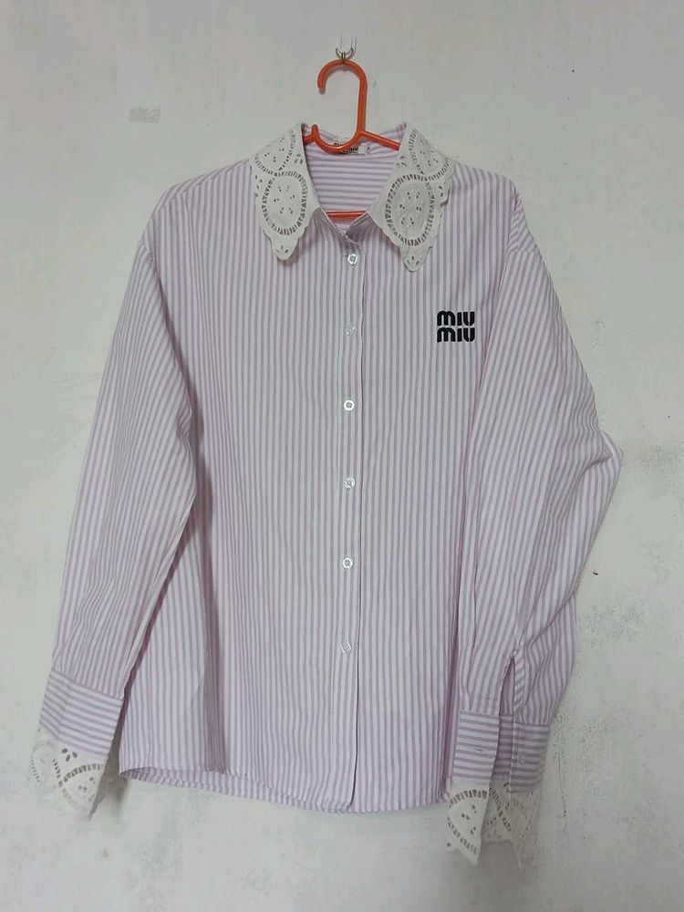 Miumiu authentic Striped Button-Up Shirt