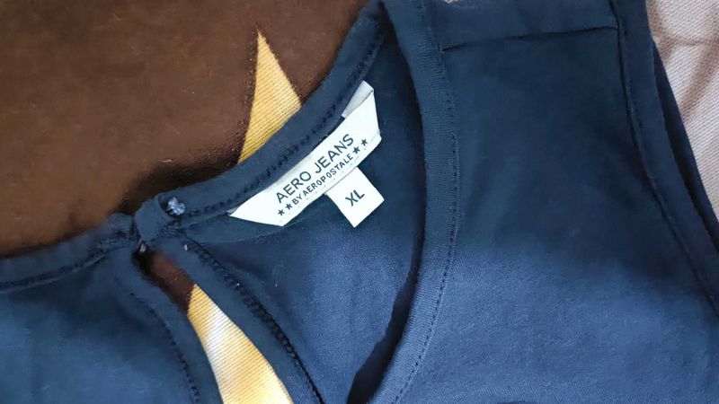 Aero Jeans Navy Tank Top