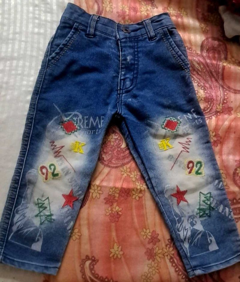 Kids' Graphic Print Jeans