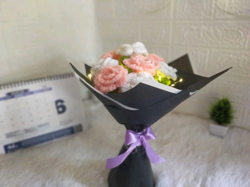 Crochet Flower Bouquet - Handmade Roses