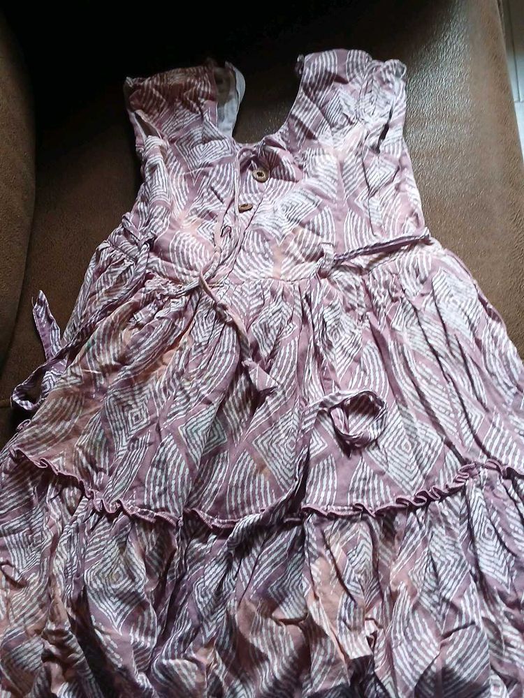 Girls' Casual Purple Dress