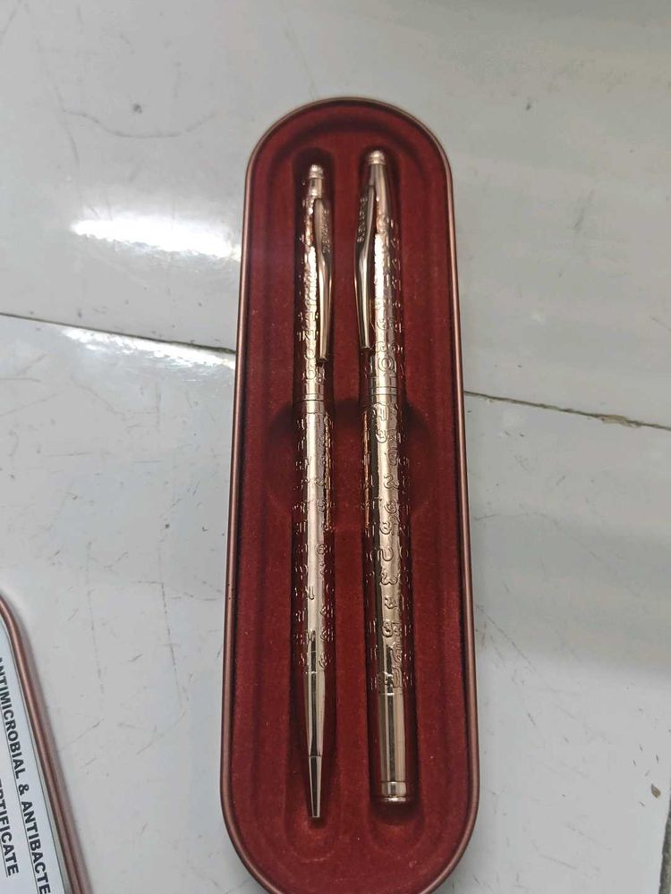 Submarine Elegant Rose Gold Copper Pen Set