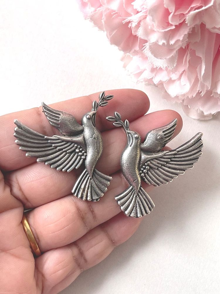 Silver Replica Dove Earring