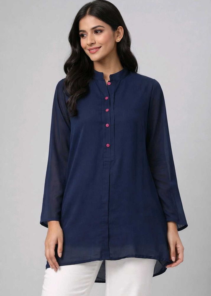 Navy Blue Tunic Top