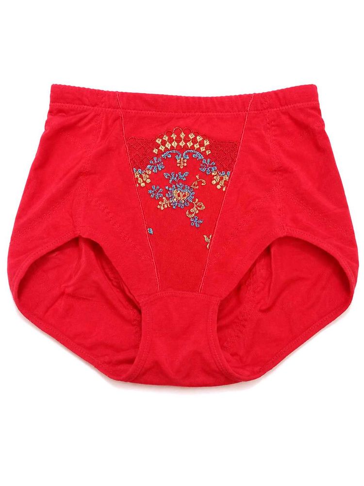 Women’s Cotton Blend Embroidered Full Brief Panty