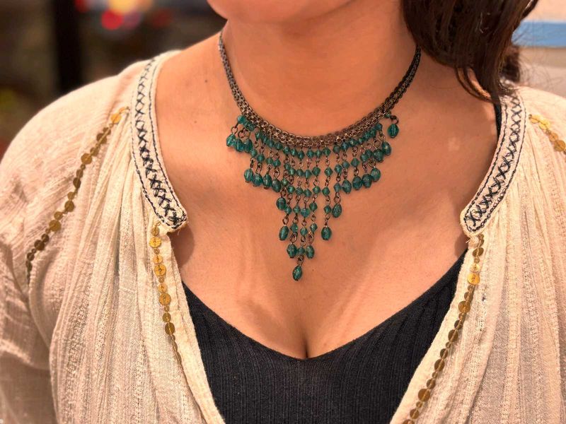 Bohemian Beaded Statement Necklace