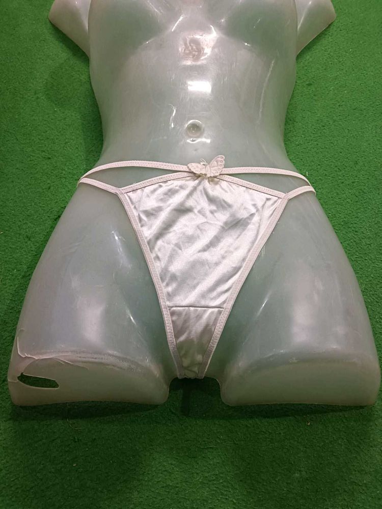 White Butterfly Detail Thong