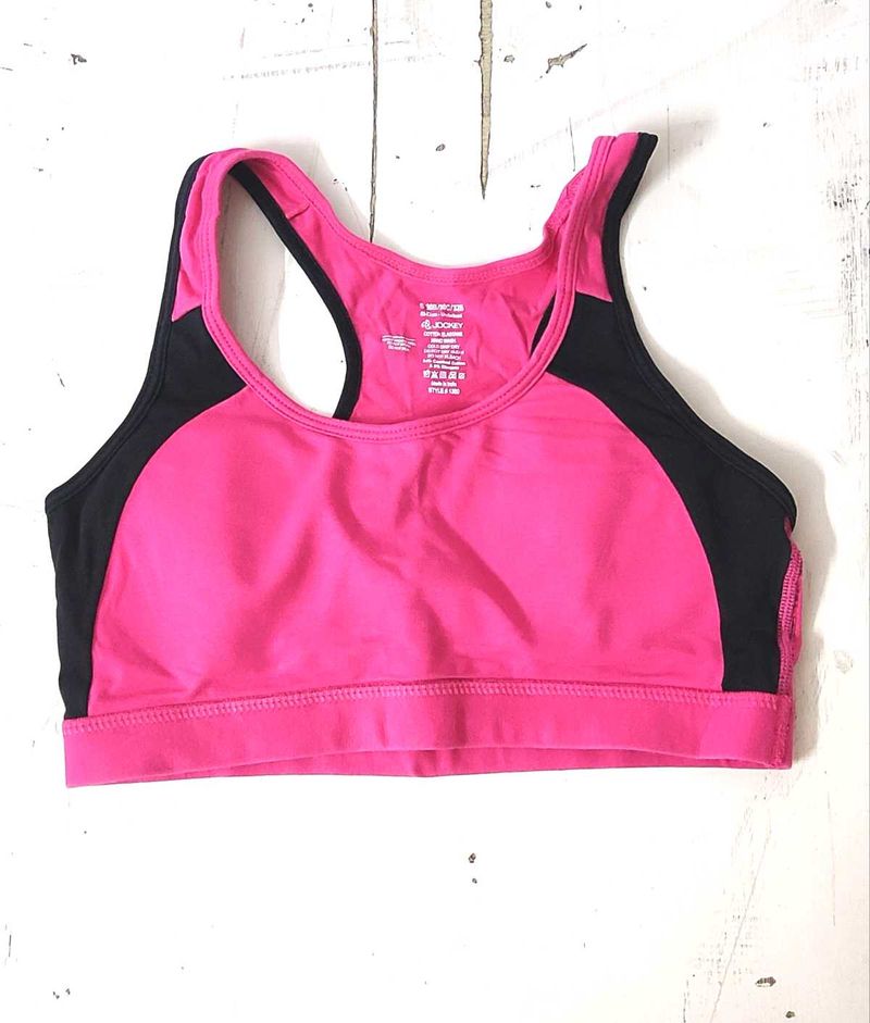 Jockey Pink &amp; Black Sports Bra
