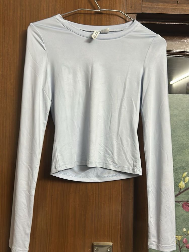 H&amp;M Powder Blue Top