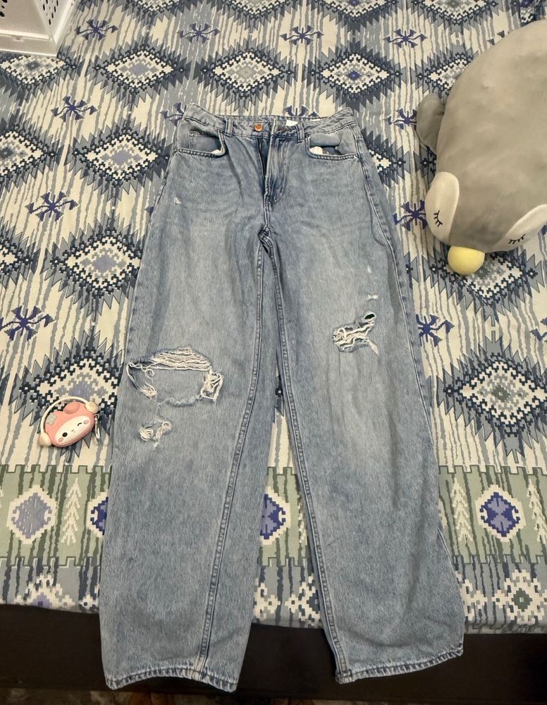 H&amp;M Ripped Blue Denim