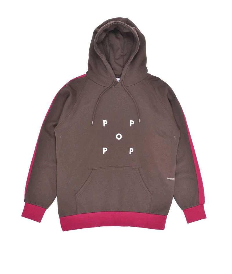 Brown Hoodie with Pink Accents