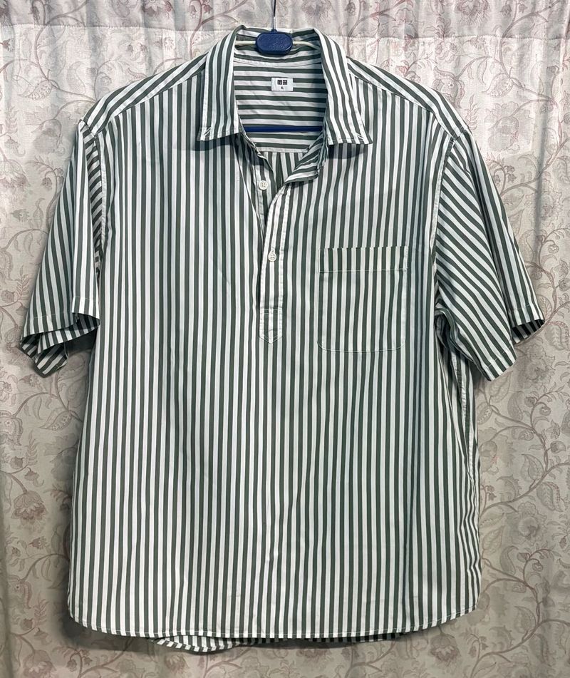 Uin-qlo Striped Short Sleeve Men's Kurta