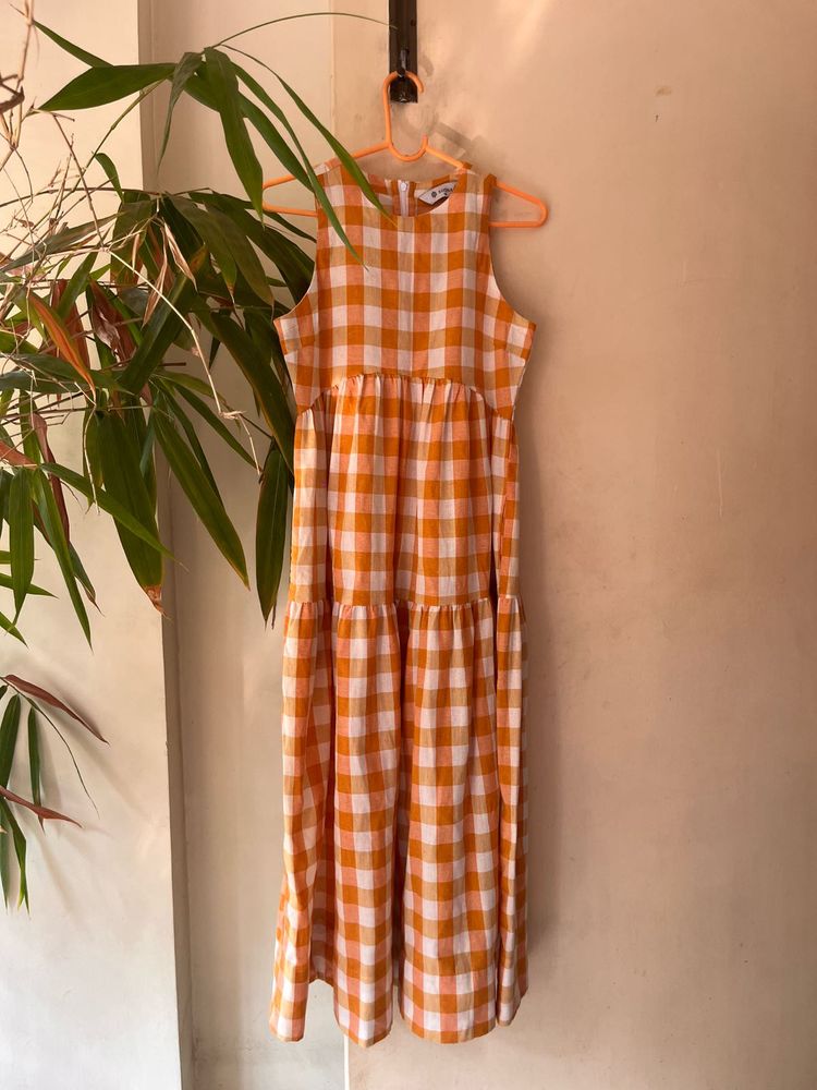Gingham Midi Dress