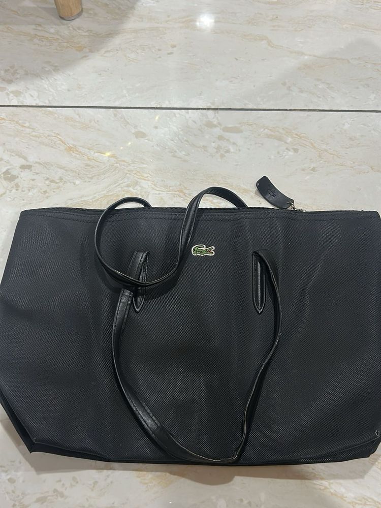 Black Lacoste Tote Bag