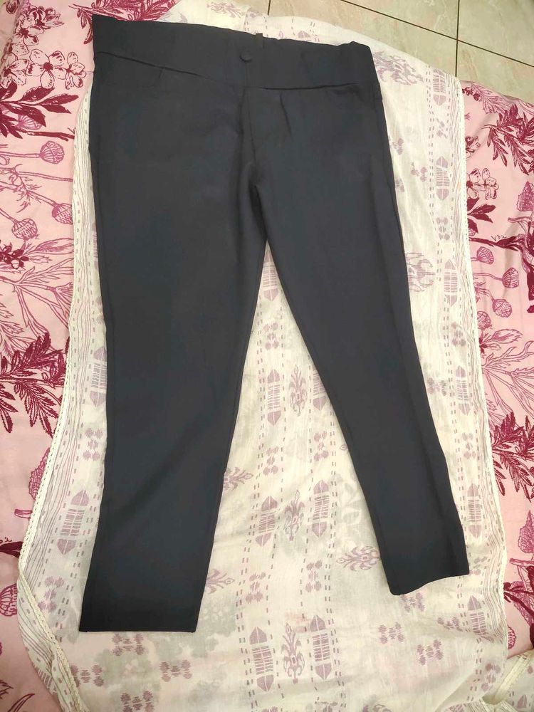 Classic Navy Blue Slim Fit Pants