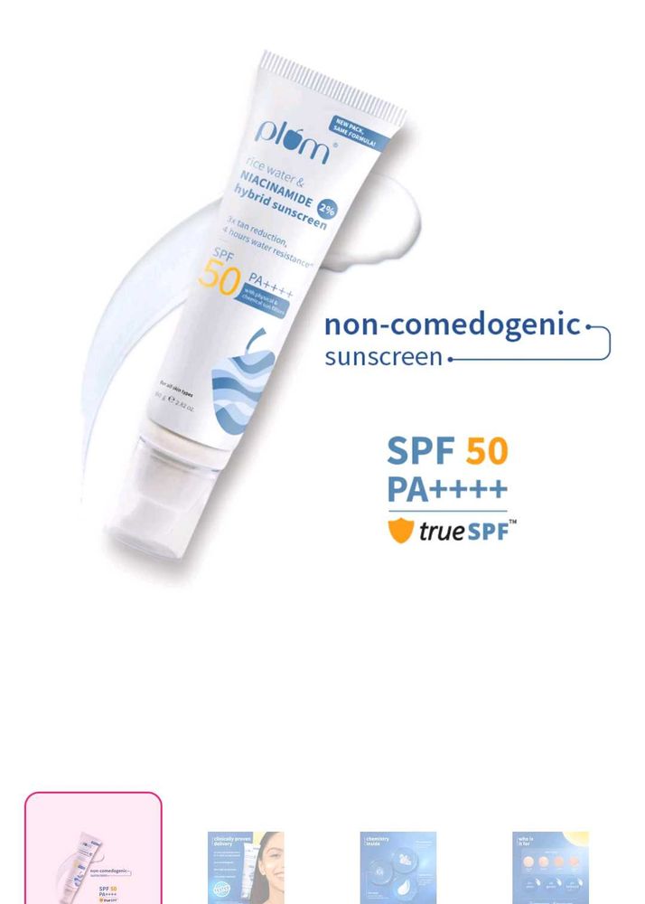 Plum Rice Water &amp; Niacinamide Sunscreen SPF 50