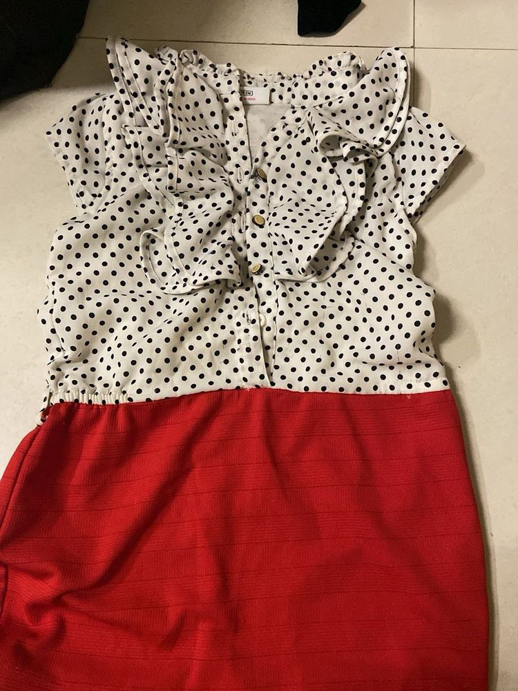 Polka Dot &amp; Red Dress