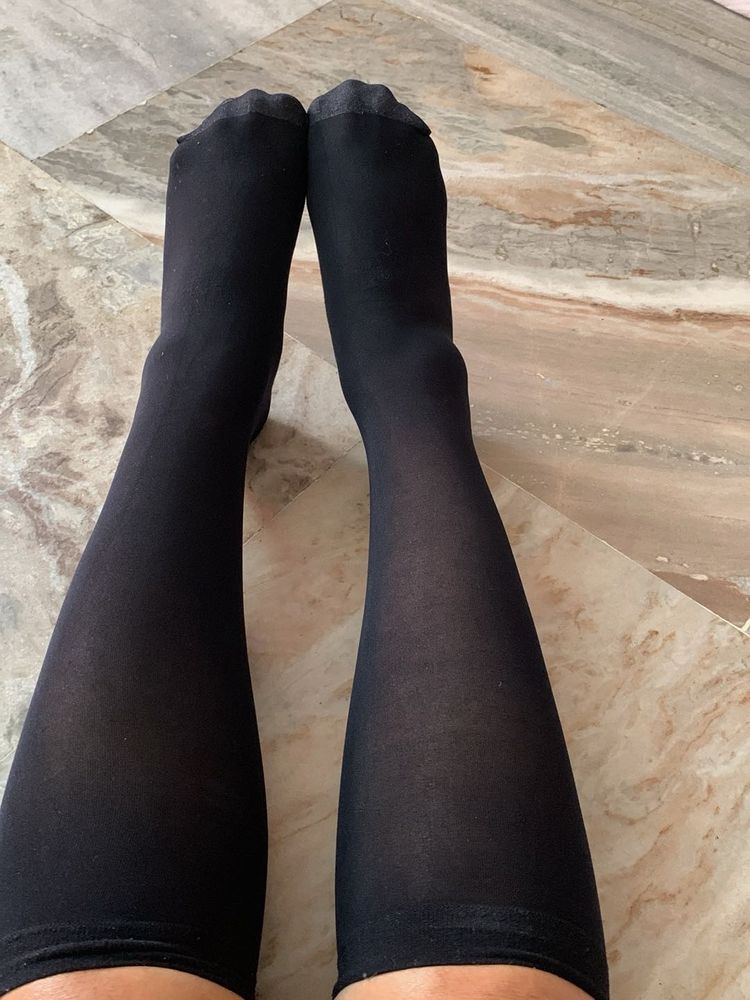 Classic Black Opaque socks