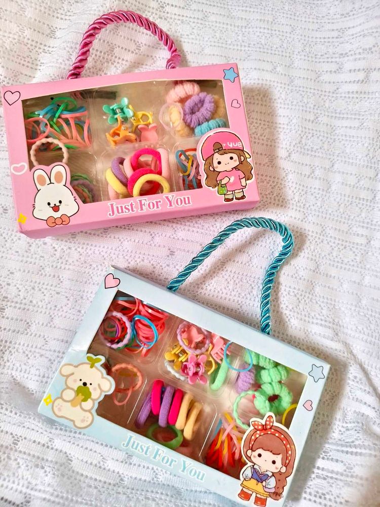 Cute Hair Accessories Set for Kids (Yellow box)