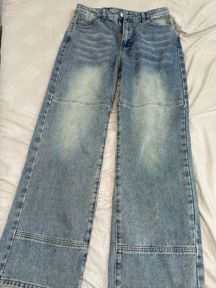 Light Wash Wide Leg Jeans