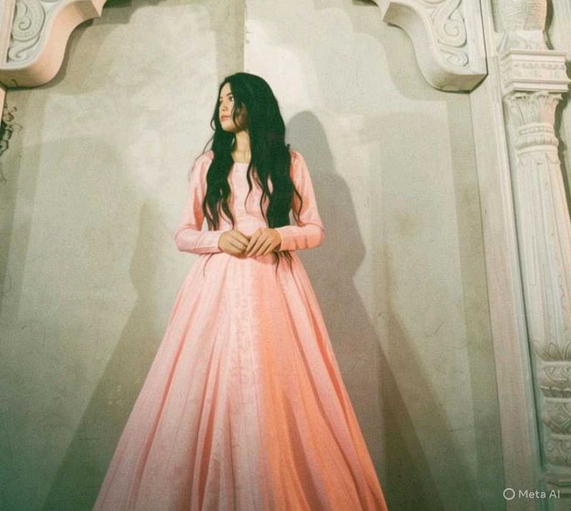 Elegant Pink Long Sleeve Maxi Dress