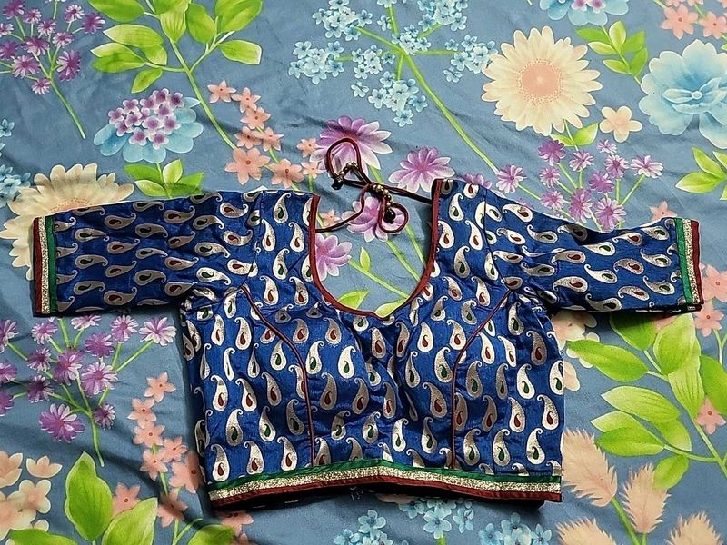 Blue Paisley Print Blouse