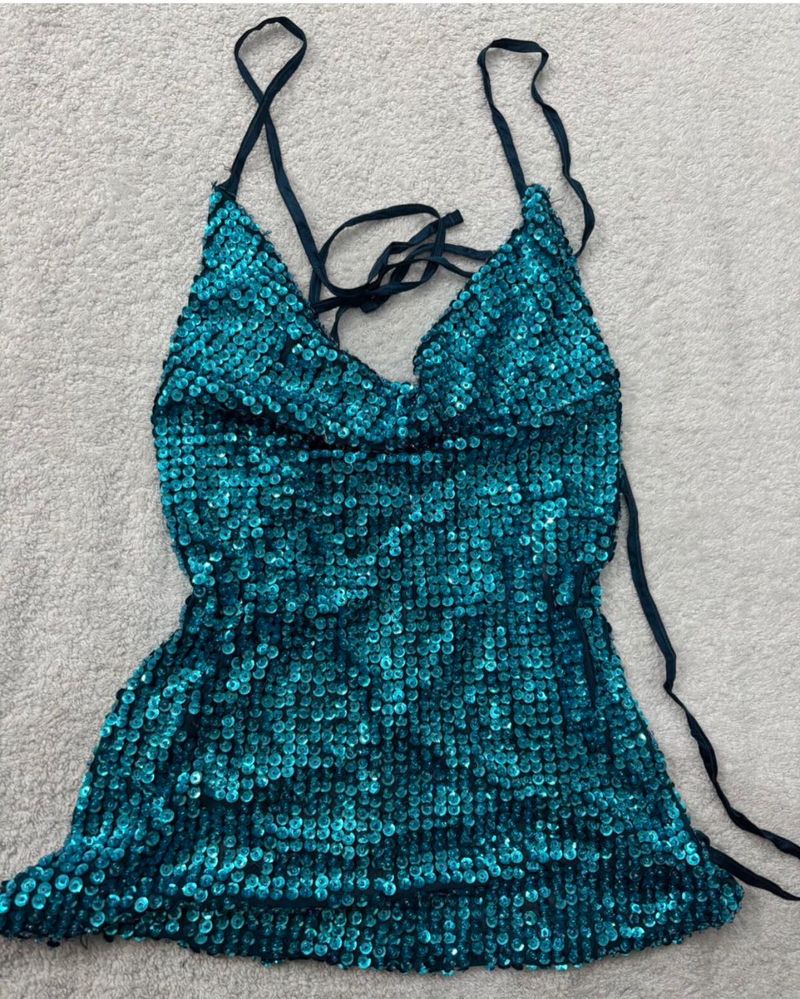 Sequin Halterneck Top