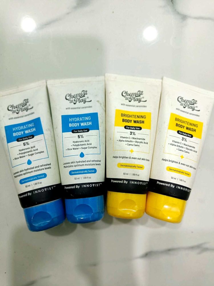 4 Packs ❤️ Chemist at Play Body Wash Set