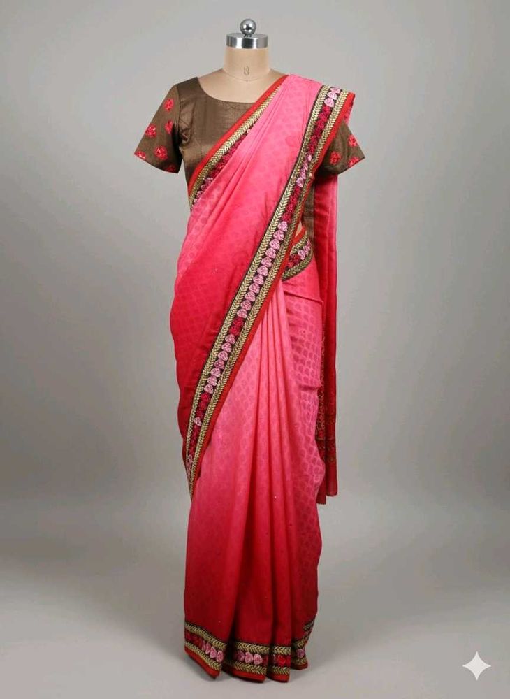 Gorgeous Red Pink Saree❤️🌸
