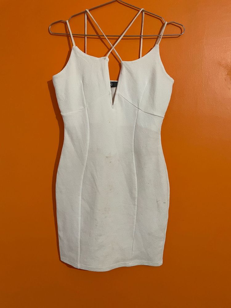 White Bodycon Mini Dress