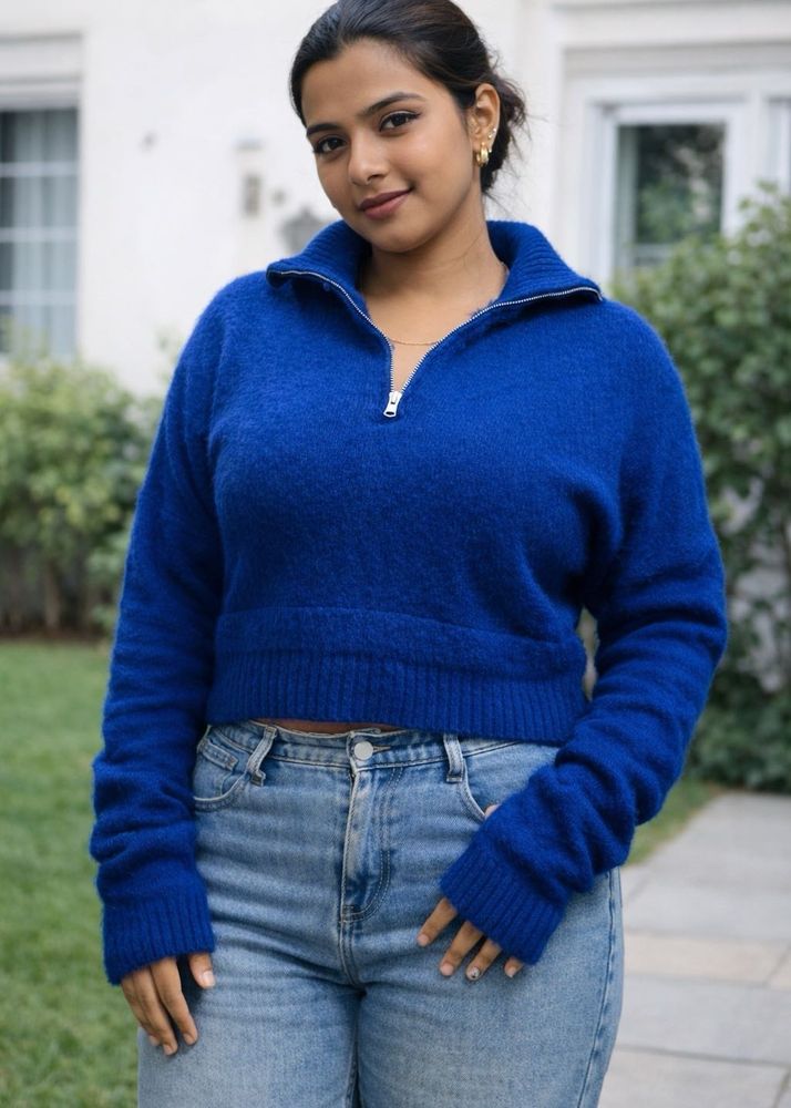 blue sweater