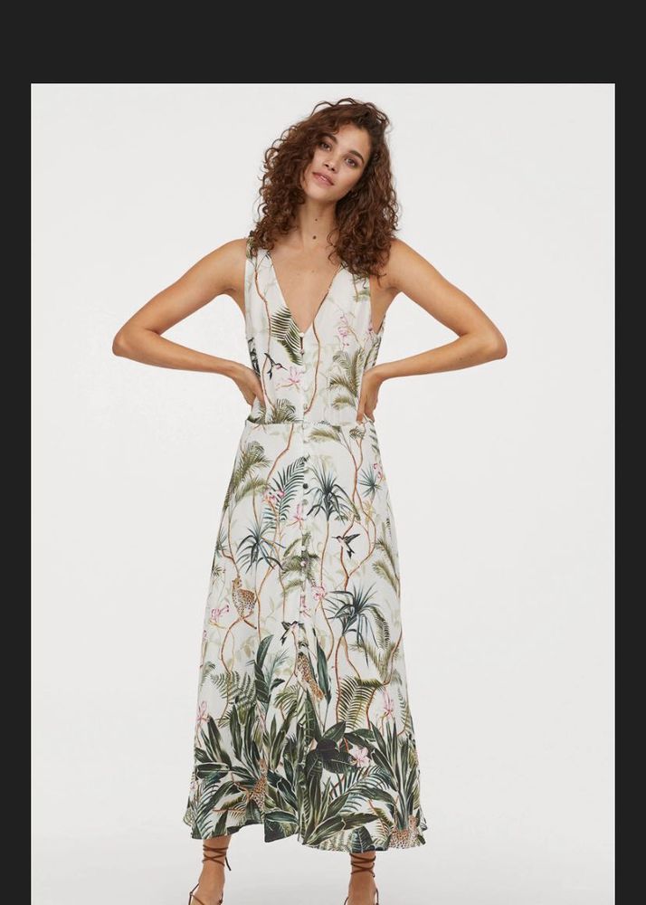Tropical Print Maxi Dress from Hnm