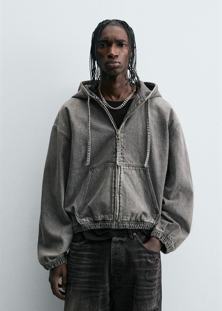 ZARA WASHED HOODED JACKET